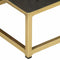 vidaXL - Ladekast - 45x30x105 - cm - massief - mangohout - zwart - en - goudkleurig