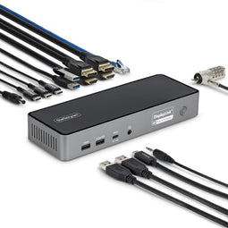 Startech.com DK30C2DPEPRUE - Universeel Dock - Triple-monitor ondersteuning tot 3x 4K 60Hz - 140W USB-C opladen