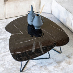 Salontafel Neno 95 x 130 Eleonora Marmerlook Zwart