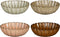 Mica Decorations Corfu - Schaal - Set van 4 - H5 x Ø14,5 cm - Bruin Beige Lichtroze Grijs (4 stuks)