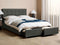 ROCHELLE - Bed opbergruimte - Donkergrijs - 140x200 cm - Polyester