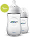 Philips Avent SCF033/27 - Natural babyfles - 1m+ - Langzame toevoer (2 stuks)