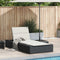 vidaXL - Ligbed - met - zwevend - kussen - poly - rattan - zwart