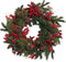 Kunstkerstkrans bes den cedar rood, 60 cm