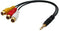 Lindy AV Adapter Cable - Stereo & Composite Video - 3.5mm naar RCA - Zwart