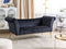 NANTILLY - Chaise longue - Zwart - Fluweel