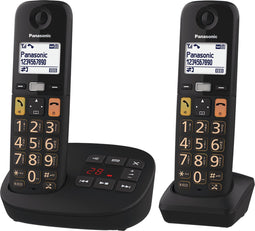 Panasonic KX-TGU132 - Dect-telefoon - Antwoordapparaat Verlichte toetsen - (2 handsets)