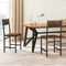 coast Set van 2 Eetkamerstoelen - Rustiek Bruin - Metalen Poten & Schuine Rugleuning (2 stuks)