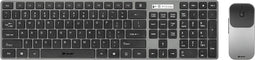 Tracer RF Nano Draadloos Toetsenbord en Stille Membraan Muis Set - QWERTY - Slank Design - Zwart/Grijs