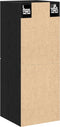 vidaXL - Badkamer - Wandkast - Zwarte - Eik - 30x30x80 - cm - Gelaagd - Hout