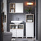 SoBuy BZR146-W - Badkamerkast - Afneembare wasmand - Wit
