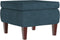 vidaXL - Kruk - met - houten - poten - fluweel - blauw