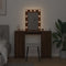 vidaXL - Kaptafel - met - LED - Verlichting - Bruin - Eik - 102x33x135 - cm