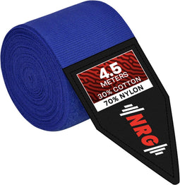 NRG - Bandage Boksen - Boksbandages - Hand Wraps - 450 cm - Heren - Dames - Blauw