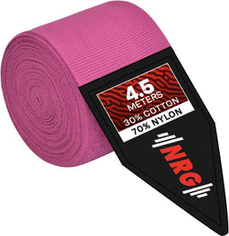 NRG - Bandage Boksen - Boksbandages - Hand Wraps - 450 cm - Heren - Dames - Roze