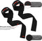 NRG fitness Lifting Straps Deluxe - Deadlift Straps - Met extra grip op de halterstang - Zwart - Krachttraining Accessoires - Powerlifting - Bodybuilding - Gym Straps - Fitness - Set