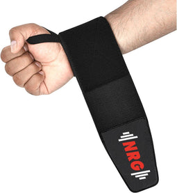 NRG fitness - Wrist Wraps - 2 Stuks - Polsband voor Fitness & CrossFit - Krachttraining - Polsbrace - Zwart