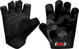 NRG Sport & Fitness Handschoenen Heren & Dames - Krachttraining & Crossfit - Camouflage Grijs & Zwart - Meer grip - Maat S