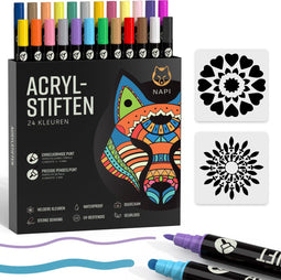 NAPI 24 Acrylstiften - Dual Tip - Watervast UV-bestendig