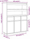 vidaXL - Hoge - kast - 89x34x116,5 - cm - massief - grenenhout