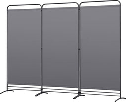 Angel Living Kamerscherm - 3 Panelen - 243 x 180 cm - Inklapbaar - Grijs (3 panelen)