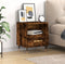 vidaXL - Nachtkastje - 40x35x47,5 - cm - bewerkt - hout - gerookt - eikenkleurig