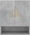 vidaXL - Wandkast - 60x31x70 - cm - bewerkt - hout - betongrijs