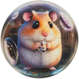 UNIDRAGON Houten Puzzel Voor Volwassenen Bubblezz - Hamster - 30 stukjes - 25 cm