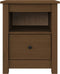 vidaXL - Nachtkastje - 40x35x49 - cm - massief - grenenhout - honingbruin