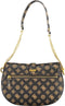 GUESS Kuba Tri Compartment Flap Shoulder Bag - Schoudertas met 10 vakken - Mocha Logo
