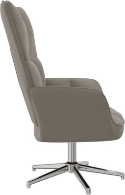 vidaXL Relaxstoel fluweel lichtgrijs