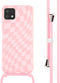 iMoshion Hoesje Geschikt voor Samsung Galaxy A22 (5G) Hoesje Met Koord - iMoshion Siliconen design hoesje met koord - Roze / Retro Pink