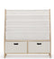 O'Liv Kinderboekenrek - Massief Houten Boekenkast met 2 Opslagbakken - W90 x D35 x H95 cm