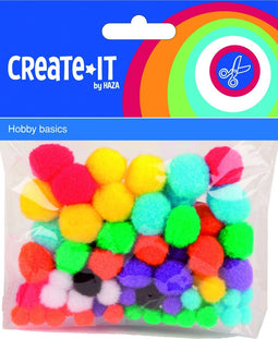 Knutselset Create It - Pompoms 78 Stuks