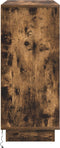 vidaXL - Dressoir - met - LED - - - Rookhout - - - 90x32x75 - cm - - - Gemaakt - van - Engineered - Wood