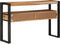 vidaXL - Eettafel - Zwart - 120x33x75 - cm - Massief - Acaciahout - en - Metaal
