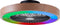 Brilliant Slimline - Plafondventilator - Met verlichting - LED 40W - 3000K-6500K - Dimbaar - Zwart met houtstructuur rand - Zeer stil