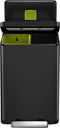 EKO X-Cube - Pedaalemmer - 2x20L Soft Close Fingerprintproof - zwart glanzend mat RVS (2 stuks)