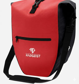 RADGEIST - Fietstas Bagagedragertas - 28 L - Waterdicht met Laptopvak - Rood