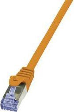 LogiLink CQ3098S RJ45 Netwerkkabel, patchkabel CAT 6A S/FTP 10.00 m Oranje Vlambestendig, Snagless 1 stuk(s)