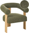 Fauteuil ILBRO Bouclé Groen