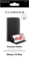 Vivanco 63485 - Flip Cover - Ruimte voor 3 kaarten en RFID-blocker - Zwart