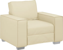 vidaXL - Crème - Kunstlederen - Fauteuil - - - 59 - cm