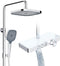 Rainsworth - Douchemengset - Thermostatisch met 26 x 26 cm Hoofddouche 3 Straalsoorten - Chrome