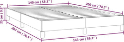 vidaXL - Bedframe - kunstleer - bruin - 140x200 - cm