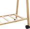 vidaXL - Kledingrek - met - schappen - en - wielen - 106x34x106,5 - cm - bamboe