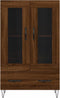 vidaXL - Hoge - kast - 69,5x31x115 - cm - bewerkt - hout - bruin - eikenkleur