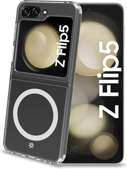 Celly Gelskin Siliconen hoesje met Magsafe - Geschikt voor Samsung Galaxy Z Flip5 - TPU Back cover - Transparant