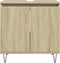 vidaXL - Badkamerkast - 58x33x60 - cm - bewerkt - hout - sonoma - eikenkleurig
