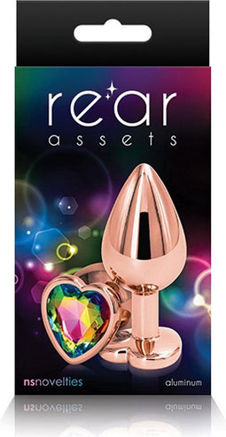 NS Novelties - Rear Assets Rose Gold Heart M - Anal Toys Buttplugs Meerkleurig